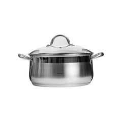 Bergner Gourmet Induction Stainless Steel Casserole W/Glass Lid (28 cm)