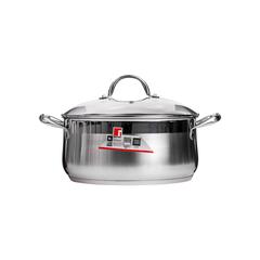 Bergner Gourmet Induction Stainless Steel Casserole W/Glass Lid (28 cm)