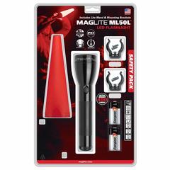 Maglite 2-Cell C LED Flashlight Roadside Safety Pack, ML50L-I201G (Black, 490 Lumen)