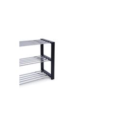 Pan Emirates Quandro Shoe Rack For 9 Pairs (Black & Silver)