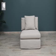 Wakefield Single Seater Fabric & Wood Arm Less Sofa Pan Emirates