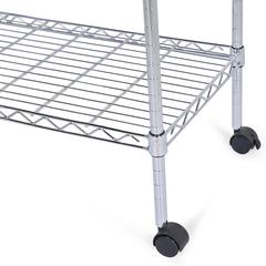 Mobile 5-Shelf Storage Unit (76 x 35.5 x 152 cm, Silver)