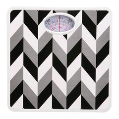 Monochrome Bathroom Scale (25 x 25 x 4 cm, Black, Gray & White)