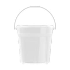 Cosmoplast DX Round Plastic Bucket W/Handle (5 L, Transparent)