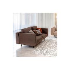 Sandyak 3-Seater Velvet Fabric & Metal Sofa Pan Emirates