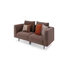 Sandyak 3-Seater Velvet Fabric & Metal Sofa Pan Emirates