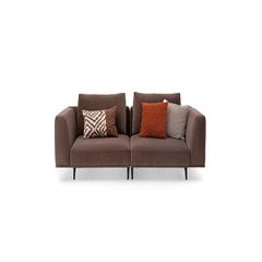 Sandyak 3-Seater Velvet Fabric & Metal Sofa Pan Emirates