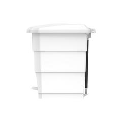 Cosmoplast Plastic Step-on Waste Bin W/Pedal (30 L, White)