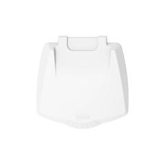 Cosmoplast Plastic Step-on Waste Bin W/Pedal (30 L, White)