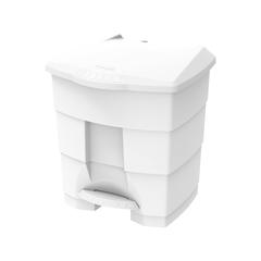 Cosmoplast Plastic Step-on Waste Bin W/Pedal (30 L, White)