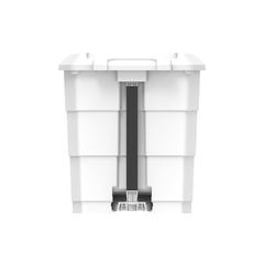 Cosmoplast Plastic Step-on Waste Bin W/Pedal (30 L, White)