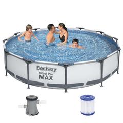 Bestway Steel Pro Frame Pool Set (366 x 76 cm, Blue)