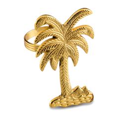 Palm Tree Napkin Ring (Gold)