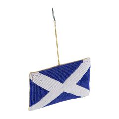 زينة شجرة مع رسمة علم اسكتلندا بالخرز