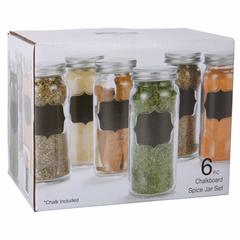Euro Home Chalkboard Spice Jar Set (6 pcs)