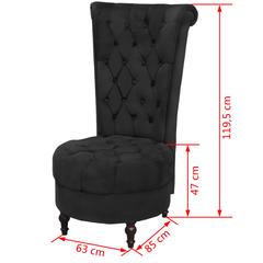Single Seater Fabric High Back Sofa Chair vidaXL