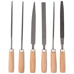 Warding File Set with Wooden Handles (Pack of 6)