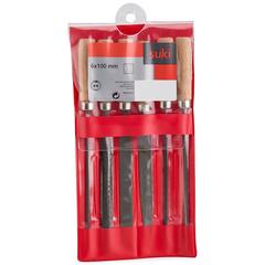 Warding File Set with Wooden Handles (Pack of 6)