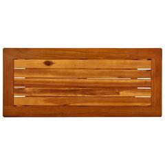 Solid Acacia Wood Garden Console Table vidaXL (80 x 35 x 75 cm)