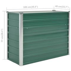 vidaXL Galvanized Steel Raised Garden Bed (100 x 40  x 77 cm)