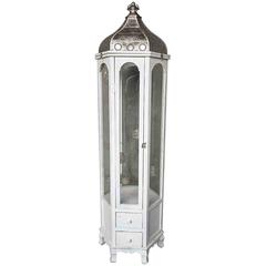 Living Space Large Tower Lantern with Candle Holder (White)
