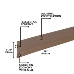 M-D Vinyl Sweep For Doors (91 x 1.27 cm)