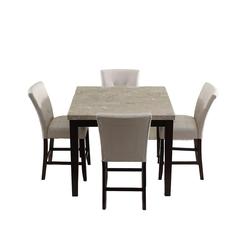 Brody 4-Seater MDF & Marble Dining Set Danube Home