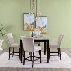 Brody 4-Seater MDF & Marble Dining Set Danube Home