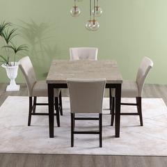 Brody 4-Seater MDF & Marble Dining Set Danube Home