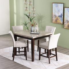 Brody 4-Seater MDF & Marble Dining Set Danube Home