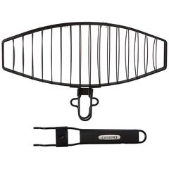 Grillpro Non-Stick Fish Basket with Removable Handle (25 x 41 x 6 cm, Black)