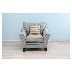 Vancouver Single-Seater Fabric & Wood Sofa Pan Emirates