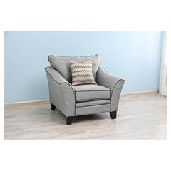 Vancouver Single-Seater Fabric & Wood Sofa Pan Emirates