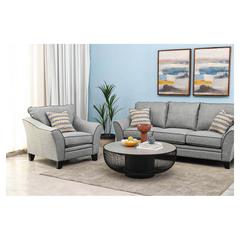 Vancouver Single-Seater Fabric & Wood Sofa Pan Emirates