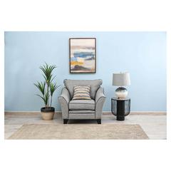 Vancouver Single-Seater Fabric & Wood Sofa Pan Emirates