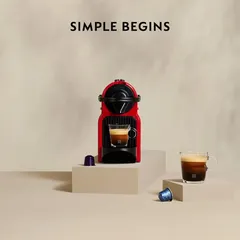 Nespresso Inissia Coffee Machine W/ Aeroccino 3 Milk Frother, C40BU-RE (700 ml)