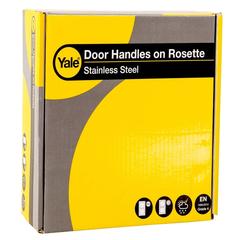 Yale Door Handles on Rosette (Stainless Steel)