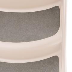 vidaXL Folding 3-Step Dog Stairs Cream 50x38x38 cm Plastic