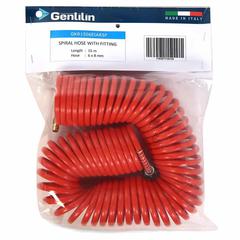 Gentlin Spiral Air Hose with Fitting (150 x 0.6 x 0.8 cm , Orange)