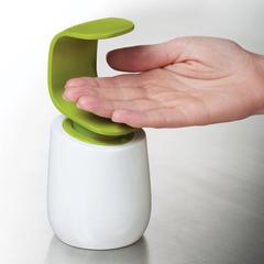 Joseph & Joseph JJ-85053 C-Pump Soap Dispenser (19 x 8.5 x 8.5 cm, Green/White)