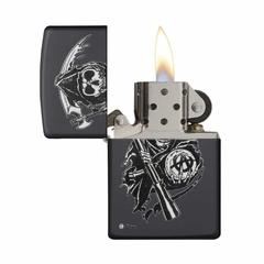 Zippo Sons Of Anarchy Windproof Lighter, 28504 218 (Black Matte)