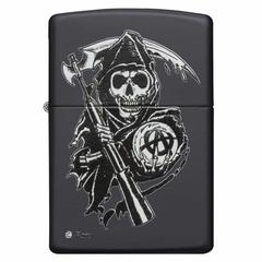Zippo Sons Of Anarchy Windproof Lighter, 28504 218 (Black Matte)