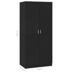دولاب ملابس خشب هندسي أسود 80x52x180 سم فيدا إكس إل