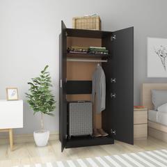 دولاب ملابس خشب هندسي أسود 80x52x180 سم فيدا إكس إل