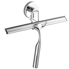 Wenko Vacuum-Loc Holder & Bathroom Squeegee (25 x 21.5 x 6 cm, Silver Chrome)