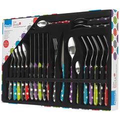 Amefa Clat Eclat Dots Multi Cutlery Set (Set of 24, Multicolored)