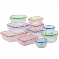 Fire & Ice Glass Food Storage Set with Steam Snap Lids (Pack of 20)