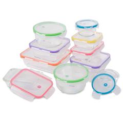 Fire & Ice Glass Food Storage Set with Steam Snap Lids (Pack of 20)