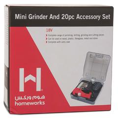Homeworks Corded Mini Grinder & Accessory Set (Pack of 20, Red)