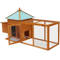 vidaXL Firwood Outdoor Chicken Coop (190 x 72 x 102 cm)